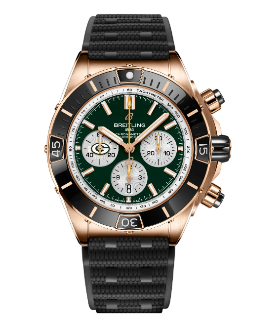 Breitling Super Chronomat B01 Chronograph 44 NFL Green Bay Packers Replica Watch RB01366A1L1S1
